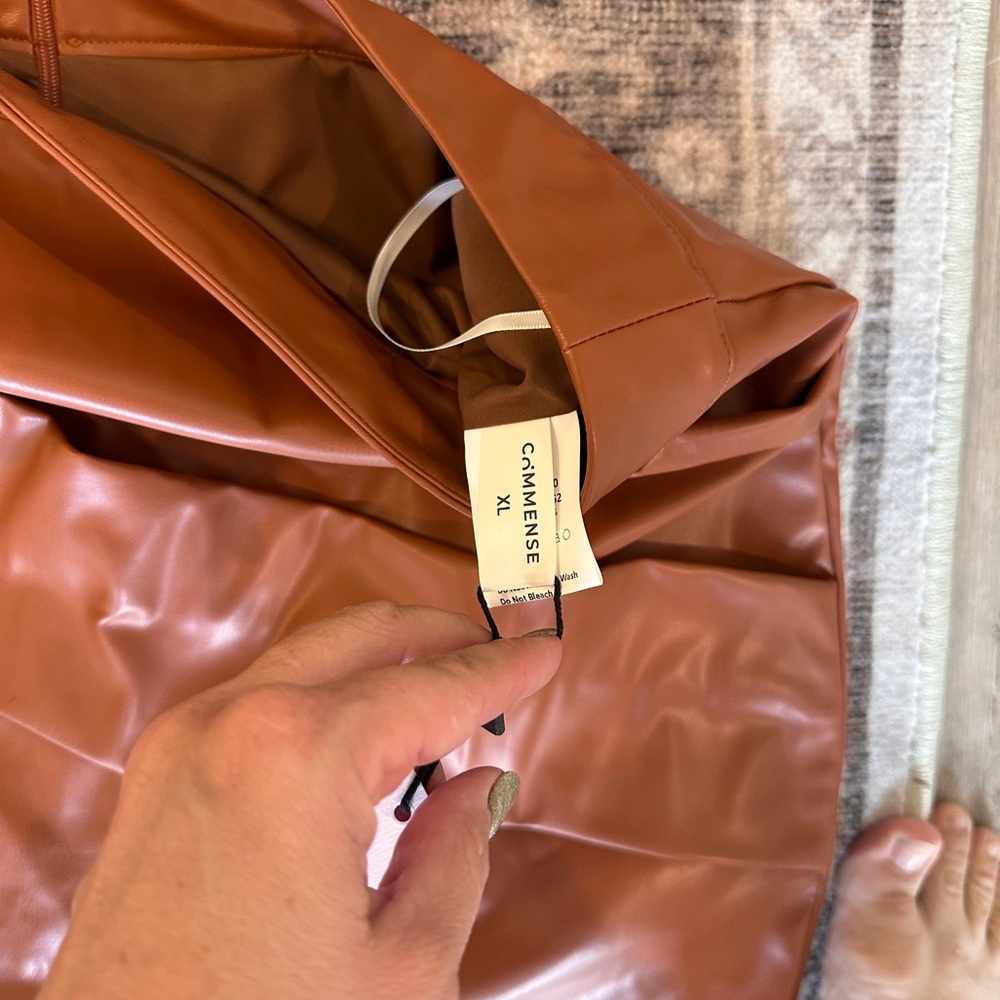 Commense Brown Pencil Skirt - Picture 4 of 6